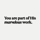 His Marvelous Work Decal
